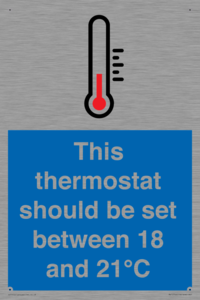 This thermostat should be set between 18 and 21°C